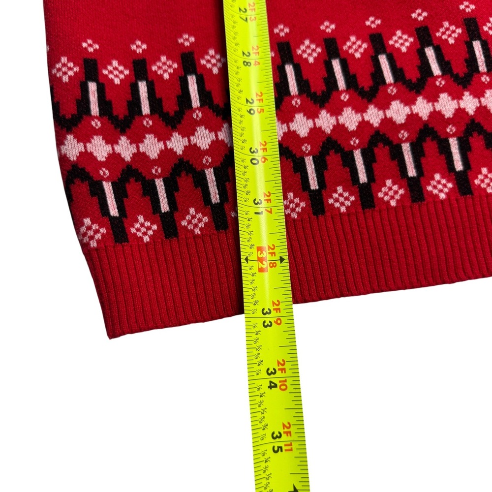 Nuuly X Rachel Antonoff Red Swan Fair Isle‎ Sweater Dress Sz M New W/Defect - Picture 15 of 15